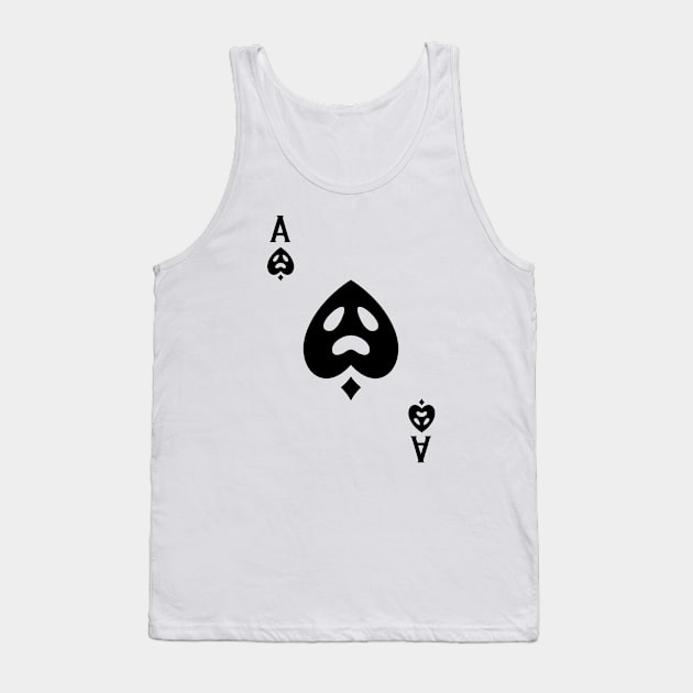 Easy Halloween Playing Card Costume: Ace of Spades Tank Top by SLAG_Creative